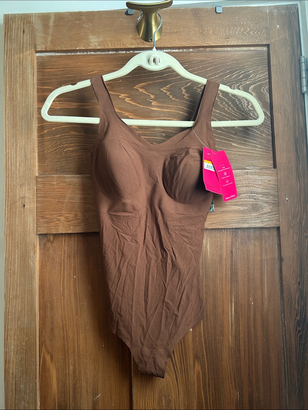 Seamless Brown Shapewear Bodysuit - Supportive Women’s Intimate